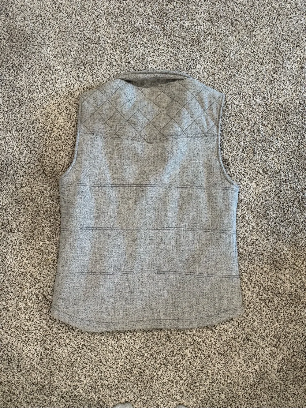 BKE Gray Quilted Zip-Front Vest